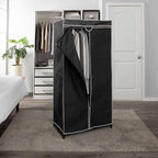 Simplify, Organizer, for Clothes and Accessories, Heavy Duty, Hanging Rod, Easy to Assemble in Black 36" Wide Portable Closet