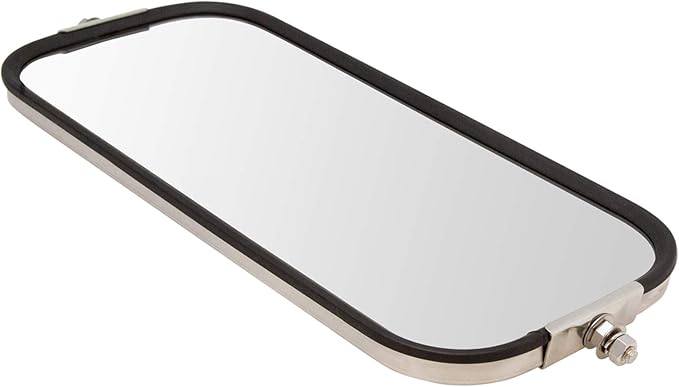 TRQ West Coast Mirror Set Peaked Back 16 x 7 Stainless Steel Driver and Passenger Side Compatible with 00–17 Ford F-650 60–79