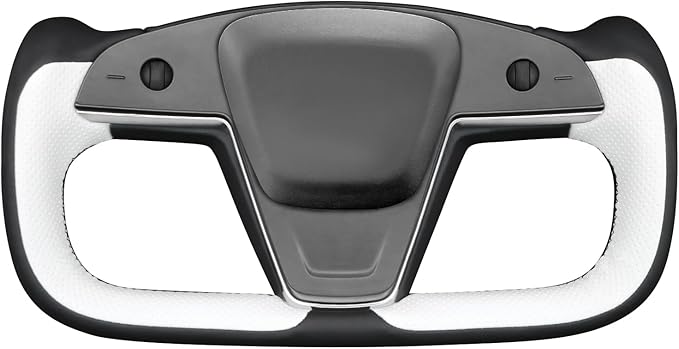 MEWANT Hand Stitched Tesla Model S Yoke Steering Wheel Cover Wrap for Tesla Model S 2021-2023 / Model X 2021-2023 Tesla Yoke Steering Wheel Accessories