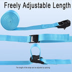 4pcs Lashing Straps 59"x1" Tie Down Straps with Adjustable Heavy Duty Cam Buckles for Kayak, Cargo, Luggage, Cinch, Canoe, Bicycles, Motorcycles, TruckSecure Straps （Sky Blue）