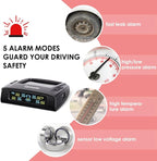 Tymate TM2 RV Tire Pressure Monitoring System, Tire Pressure Monitor with Solar Charge, TPMS with 4 Sensors(Max. 10) & 6 Alarm Modes, New Updated w/Color LCD Display, 0-87PSI for RV/Trailer/Truck/SUV