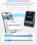 VIOFO A329S 4K 3 Channel Dash Cam, 4K Front + 2K Cabin Fisheye (210°) + 2K Rear, Power Saving Parking Mode, Wi-Fi 6 App Contr