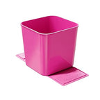 Car Trash Can – Leakproof 1.4 Gallon Compact Garbage Bin with Stability Flap & Anti-Slip Base | Portable Trash Holder for Cars, Trucks, SUVs, Minivans – Includes Trash Bags (Pink, Large)