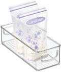 mDesign Small Plastic Nursery Storage Container Bins with Handles for Organization in Cabinet, Closet or Cubby Shelves - Orga