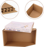 ZBEIVAN Corrugated Cardboard Storage Bins,12x6x4.5inch, 35 Packs, Brown
