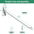 40 Pcs 8"/20CM Stainless Steel Wall Mounted Hooks with Protective Caps and Screws, Coat Bag Hat Utility Hook, Garage Tools St