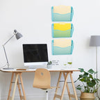 EASEPRES 3 Single Pocket Mesh Hanging File Organizer, Vertical Wall Mounted Magazine File Holder, Mount Basket Mail Paper Doc