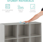 Best Choice Products Kids Bookcase 9-Cube Storage Organizer, 13.5in Shelf Opening, Bookshelf, Toy Storage, Customizable w/ 3 