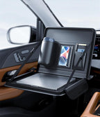 Leather Car Steering Wheel Tray, Car Food Table Tray Multifunctional Laptop Desk, Back Seat Headrest Table for Eating Food Drink and Writing Laptop Work
