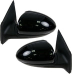 TRQ 2 Piece Driver and Passenger Side Mirror Assembly Set Electric Adjustment Heated No Memory Black Compatible with 2011-201