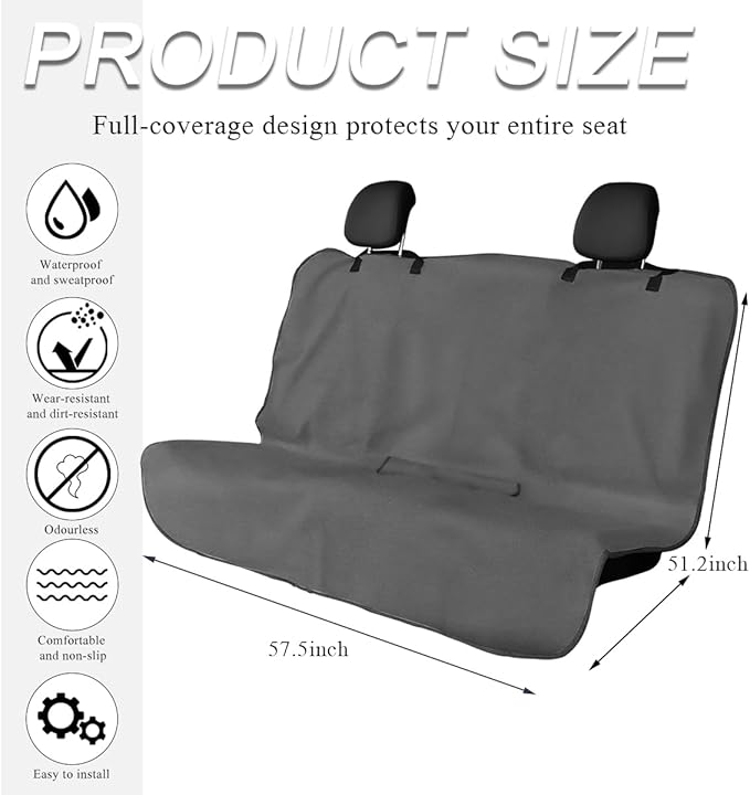 Car Towel Seat Cover, Waterproof Sweating Non-Slip Premium Soft Towel Carseat Protector, Universal Machine Washable Car Truck