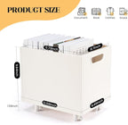 CINPIUK Rolling File Organizer with Wheels, Stackable Storage File Boxes, Portable Letter/Legal Size File Folder Box Book Box