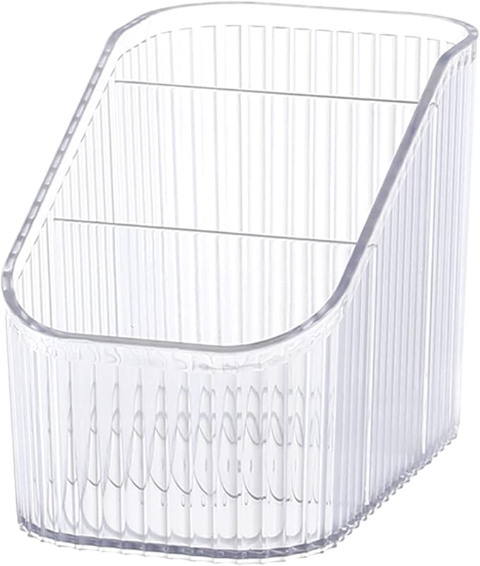 DASITON Large Capacity Makeup Brush Holder,3 Slot Makeup Brush Cup,Vintage striped Make Up Brush Holder,for Vanity Decor,Bath
