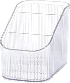 DASITON Large Capacity Makeup Brush Holder,3 Slot Makeup Brush Cup,Vintage striped Make Up Brush Holder,for Vanity Decor,Bath