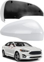 Passenger Side Mirror Cover Replacement for Ford Fusion Ford Fusion 2013 2014 2015 2016 2017 2018 2019 2020 2021 2022 - Right Side Mirror Covers, Rear View Mirrors Cap With Lamp, White