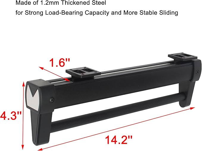 Adjustable Double-Rail Pull Out Clothes Hanger Rod with Thick Steel - Wardrobe Clothing Rail Hanger Rack Bar for Pants and Cl