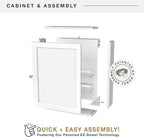 MCS 23x18 White Medicine Cabinet Organizer, Wall Mounted Bathroom Cabinet for Over-The-Toilet Storage, Bathroom Furniture & R