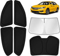 KUST Car Window Shades for 2013-2017 Honda Accord Accessories Windshield Sun Shade Side Rear Window Covers Sunshade Privacy Protection for Camping Blackout UV Block Full Set 6PCS