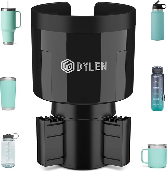 DYLEN Car Cup Holder Expander, Cup Holder Extender Adapter for Car with Expandable Insert, Compatible with Yeti 20/26/30oz, H