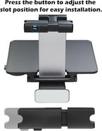 Back Seat Car Tray & Car Desk for Laptop, Wood Cup Holder Table Aluminum Cantilever Laptop Mount for Vehicle,Steering Wheel Tray Fits for Tesla Model Y/3/S Camry Forester F150 Tundra&Most Vehicles