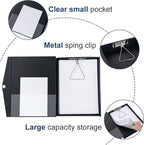 Storage File Boxes A4, 6 Pack Foldable File Box with Clip, 50mm Spine, Plastic Archives Cases with Magnetic Closure, Document