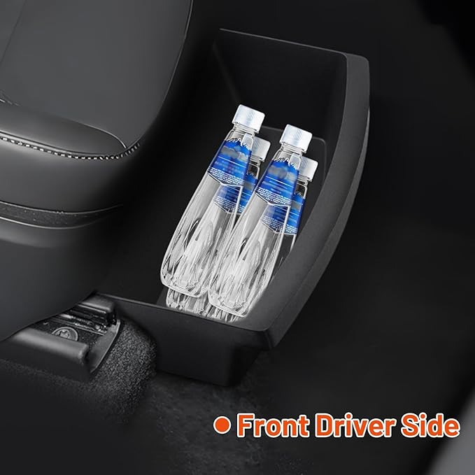 Under Seat Storage Organizer for Tesla Model Y 2025 2026 Refresh (Juniper), Upgraded TPE Double Layer Hidden Storage Box, 2pc