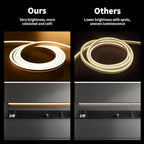 iNextStation Warm White LED Rope Lights 16.4FT/5M DC12V LED Strip Lights, IP65 Waterproof Silicone Neon Light Strip, Flexible Led Light Strip 0.98in Cut for DIY, Rope Led Lights for Bedroom(No Plug)
