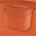 Car Trash Can, Mini Auto Garbage Bin Multipurpose Storage Container with Slot Clip, Waterproof Leather Small Dustbin Interior Accessories for Vehicle Door Front Back Seat (Orange)