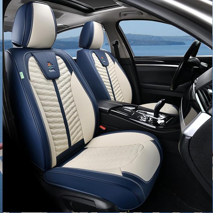 FLORICH Seat Covers for Cars, Seat Covers Full Set 5 Seats, Waterproof Leather Car Seat Covers, Front and Rear Seat Covers, U