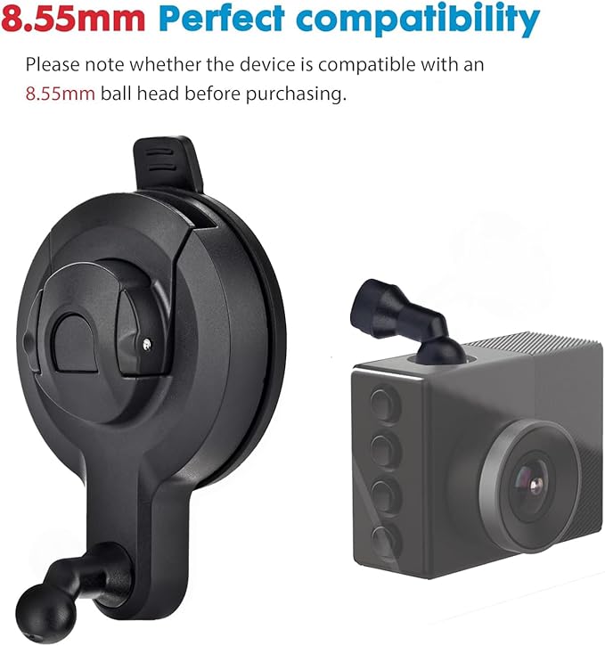 The Universal Car Dash Cam Suction Cup Holder is Compatible with Garmin Mini/Mini 2/Min 3 30 35 45 46 55 56 65W 66W 67W X110 X210 X310/Speak Plus.