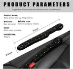 2PCS Bling Car Seat Gap Filler, Sparkling Rhinestone Side Seat Gap Blocker Stop Things from Dropping, Soft Foam Car Truck Filler Blocker Fill The Gaps Between Seats and Console (Black)