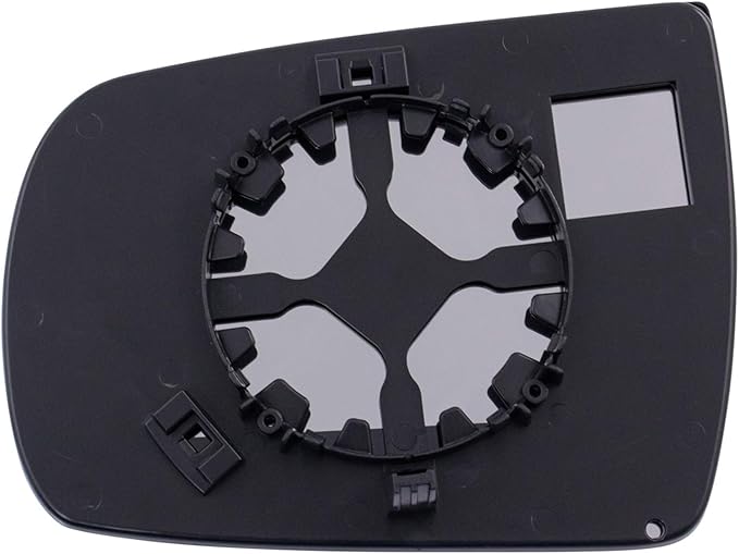 TRQ Passenger Side Power Mirror Glass with Backing Plate Snap On for 2011-2015 Kia Sorento