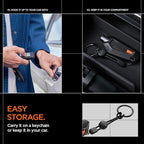 Spigen Life Car Escape Tool Emergency Keychain Hammer Seatbelt Cutter and Window Breaker - Black