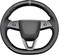MEWANT Hand Stitched Matte Carbon Fiber&PU Leather Steering Wheel Cover Wrap for Tesla Model 3 Highland 2023 2024 2025 Steering Wheel Accessories