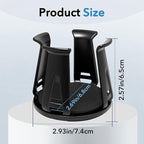 4PCS Car Cup Holder Insert, Self-Adhesive Expanding Cup Holder Inserts for Car, Automotive Black Cup Holder Adapter with Clam