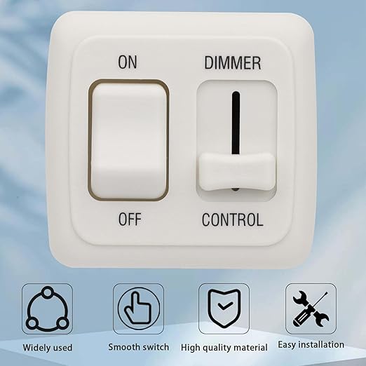 12 Volt RV Light Dimmer Switch, 12V Rv DC LED Toggle Light Dimmer Switch, DC High Side Dimmer Light Switch for Dimmable LED Halogen, Incandescent - RV, Auto, Truck, Marine, and Strip Lighting