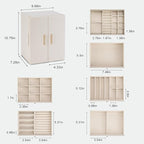 Dajasan Large Jewelry Organizer Box, Jewelry Boxes for Women Girls, 6-Tier Jewelry Storage Organizer with Mirror for Necklace