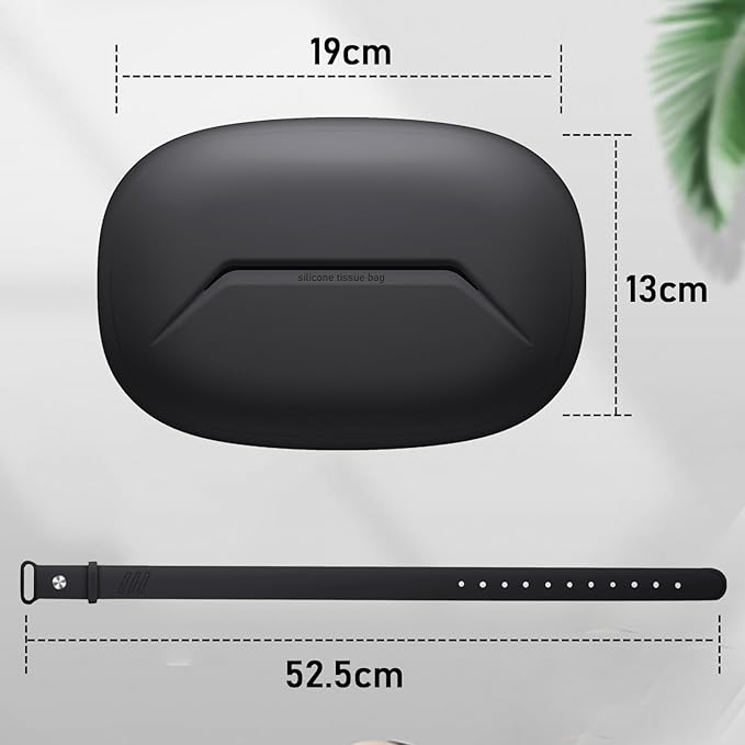 Car Tissue Holder,Silicone Tissue Box Cover with Adjustable Strap,Car Tissue Box Organizer for Backseat, Center Console and Sun Visor(7.4 * 5.1 * 2.5in)