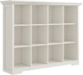 OSCHF Wooden Cube Bookcase with Base - Modern 3 Tiers Floor Standing Open Shelf Cabinet for Home and Office, 12-Cube Lattice 