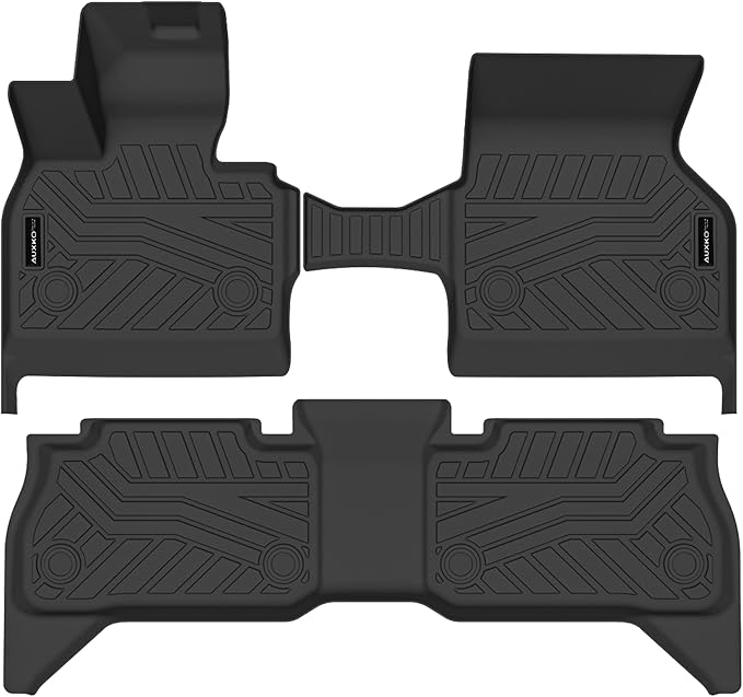 Auxko All Weather Floor Mats Fits for BMW iX 2026-2022 TPE Rubber Liners Accessoires for BMW iX All Season Guard Odorless Anti-Slip Mats for 1st & 2nd Row