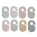 3 Sprouts Baby Closet Dividers 8-Piece Set Newborn to 2T - Double-Sided Organizer for Nursery Clothing Storage - Checkerboard
