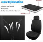 Car Seat Covers Full Set, Breathable Vehicle Front and Rear Split Bench Protector Airbag Compatible, Waterproof Automotive In