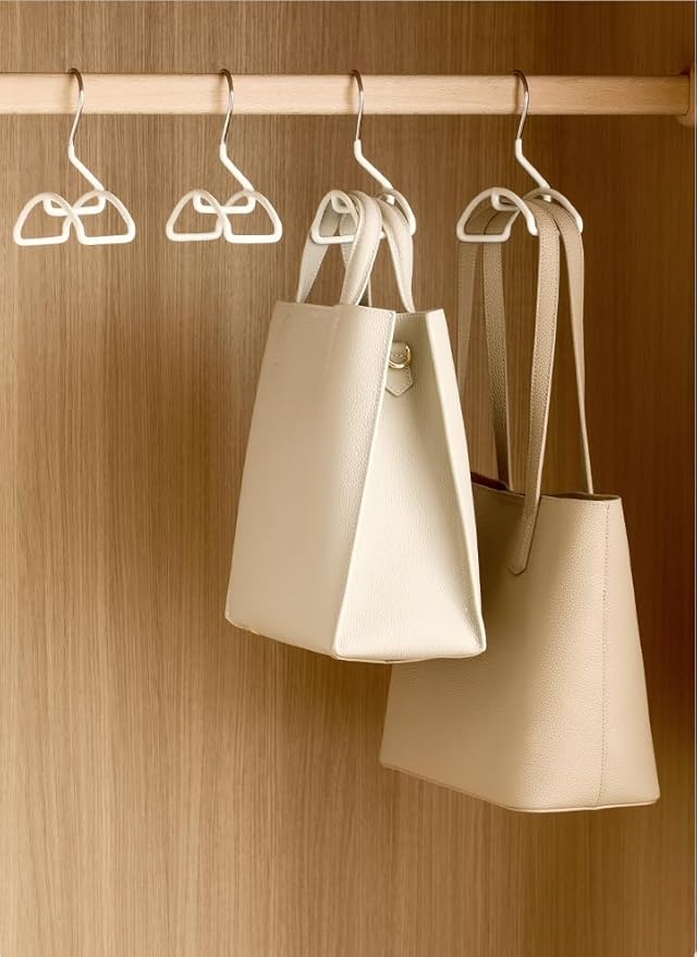HARWAVE 4 Pack Bag Hangers, Purse Hangers for Closet, Hooks for Organizer and Hanging Bags Handbags Belts