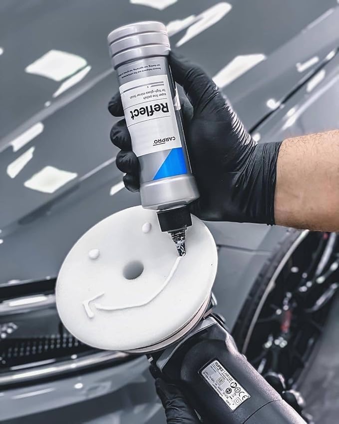 CARPRO Reflect High Gloss Finishing Polish - Reflective & Glossy Finish Without Durable Fillers, Silicones, Waxes, Polymers, or Teflon - Body Shop Safe, No Dusting. Rotary & Dual Action - 250ml (8oz)