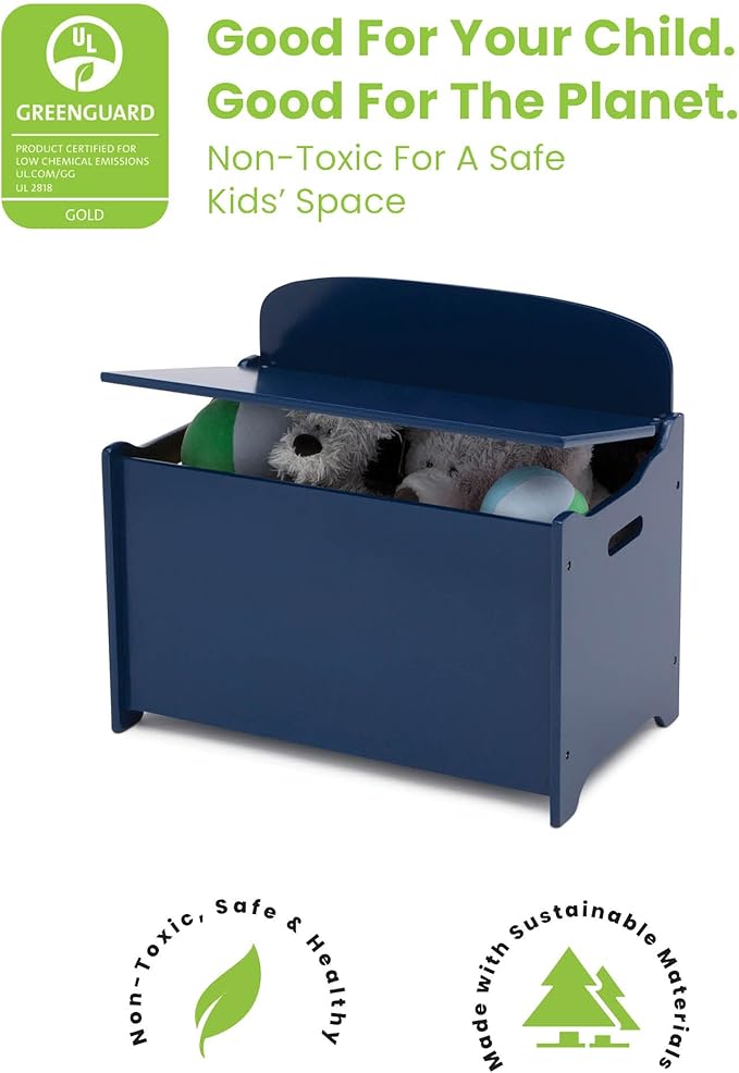 Delta Children MySize Deluxe Toy Box, Deep Blue
