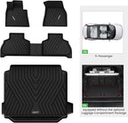LASFIT Floor Mats&Trunk Mat Fit for BMW X5 2019-2024 2025 2026 40i/45e/50e/50i/M/M50i/M60i, All Weather TPE Custom Fit 1st&2nd Row Full Set Car Mats & Cargo Liner(Only for 5 Passengers), Black