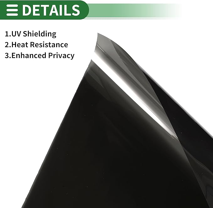 Motoforti Nano Ceramic Car Window Tint Film VLT 18% IRR 48% UVR 93% Chrome Gray 14.76 ft x 35.43 Inch Privacy Film 2mil PET 1 Pc
