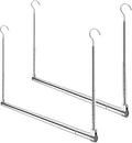Adjustable Hanging Closet Rod, Extender Hanging Rod, Closet Hanging Organizer, Heavy Duty Closet Bar, Hanging Rod (2 Pack, Ch