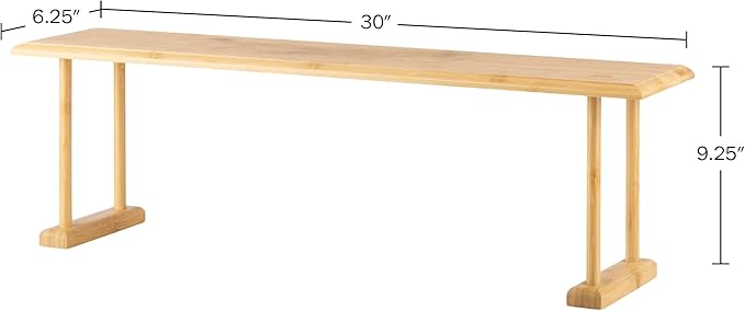 Bamboo Sink Shelf - Countertop Organizer Kitchen, Bathroom, Bedroom, Office - Space-Saving Storage for Soap, Sponges, and Cle