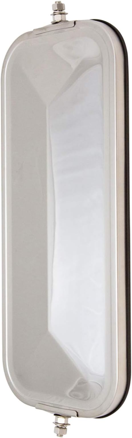 TRQ West Coast Mirror Set Peaked Back 16 x 7 Stainless Steel Driver and Passenger Side Compatible with 00–17 Ford F-650 60–79